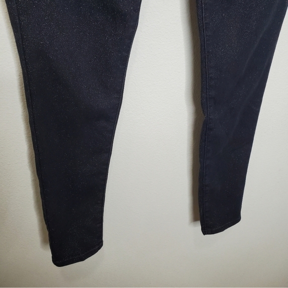 Levi's Black Glitter Metallic 721 High Rise Skinny Jeans - Picture 9 of 12